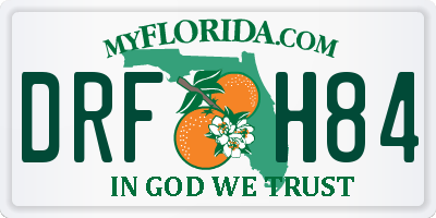 FL license plate DRFH84