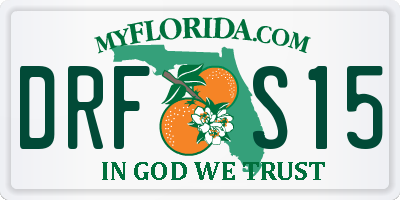 FL license plate DRFS15