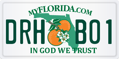 FL license plate DRHB01