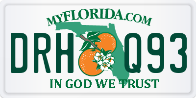 FL license plate DRHQ93