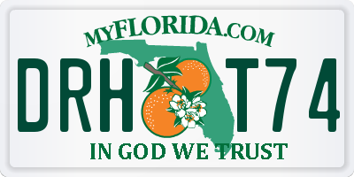 FL license plate DRHT74