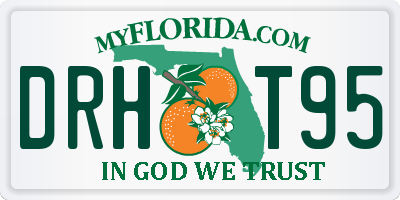 FL license plate DRHT95