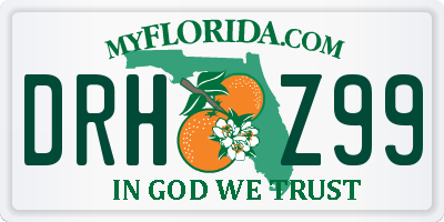 FL license plate DRHZ99