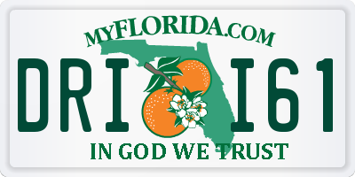 FL license plate DRII61