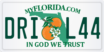 FL license plate DRIL44