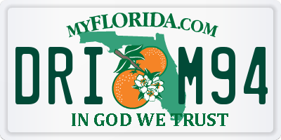 FL license plate DRIM94