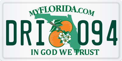 FL license plate DRIO94