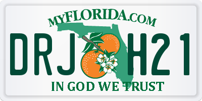 FL license plate DRJH21