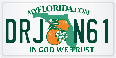 FL license plate DRJN61