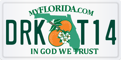 FL license plate DRKT14