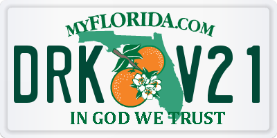 FL license plate DRKV21