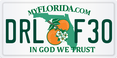 FL license plate DRLF30
