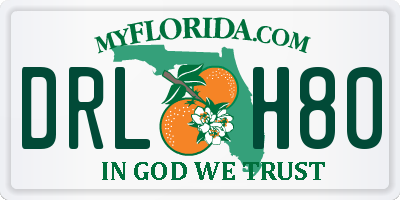 FL license plate DRLH80