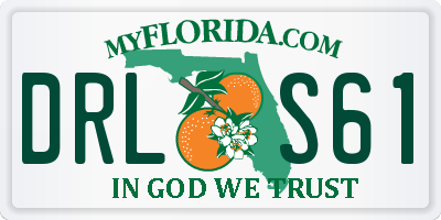 FL license plate DRLS61