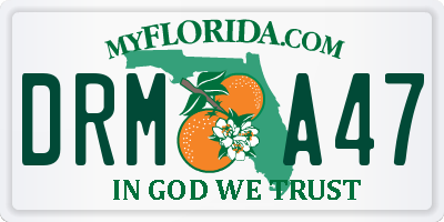 FL license plate DRMA47
