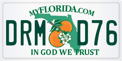 FL license plate DRMD76