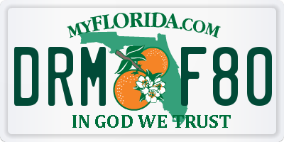 FL license plate DRMF80
