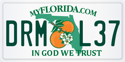 FL license plate DRML37