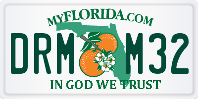 FL license plate DRMM32