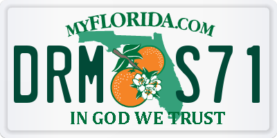 FL license plate DRMS71