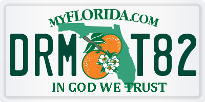 FL license plate DRMT82