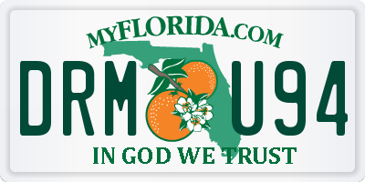 FL license plate DRMU94