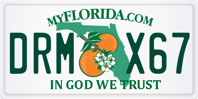 FL license plate DRMX67