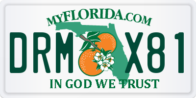 FL license plate DRMX81