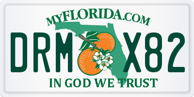 FL license plate DRMX82