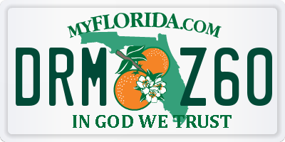 FL license plate DRMZ60