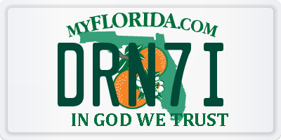FL license plate DRN7I
