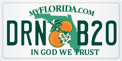 FL license plate DRNB20
