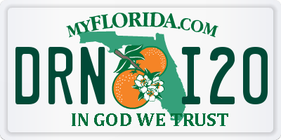 FL license plate DRNI20