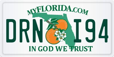 FL license plate DRNI94