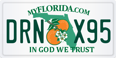 FL license plate DRNX95