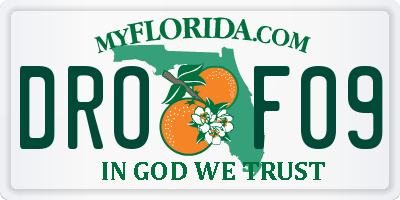 FL license plate DROF09