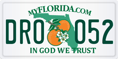 FL license plate DROO52