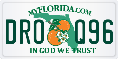 FL license plate DROQ96