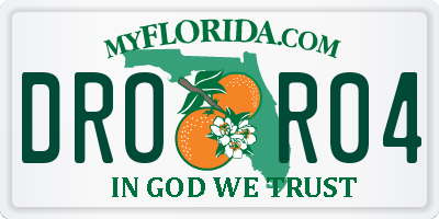 FL license plate DROR04