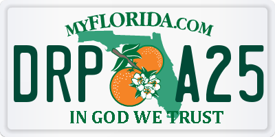 FL license plate DRPA25