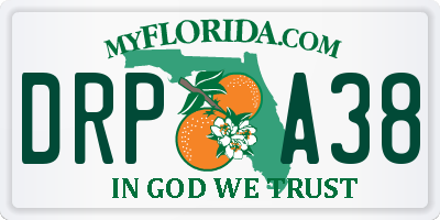 FL license plate DRPA38