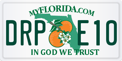 FL license plate DRPE10
