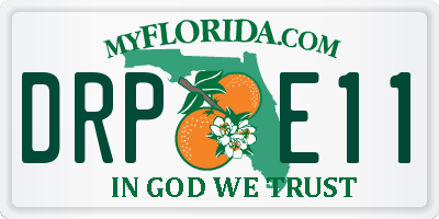 FL license plate DRPE11