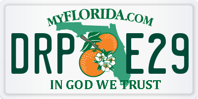 FL license plate DRPE29