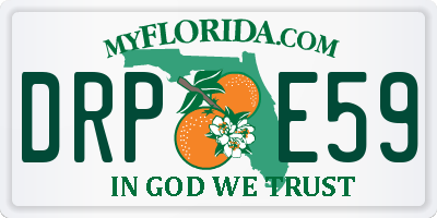 FL license plate DRPE59