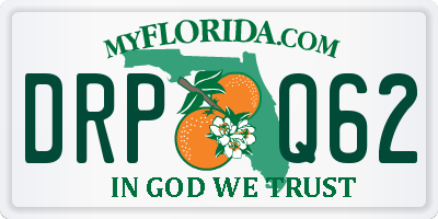 FL license plate DRPQ62