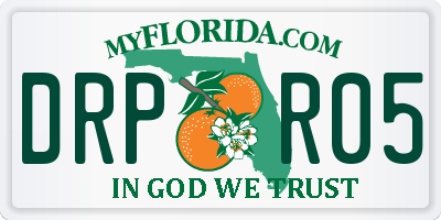 FL license plate DRPR05