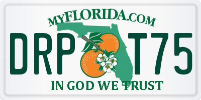 FL license plate DRPT75