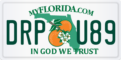 FL license plate DRPU89