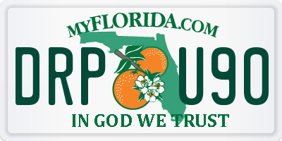FL license plate DRPU90